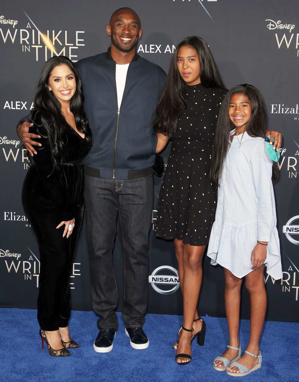 Kobe Bryant with Wife Vanessa and Daughters
