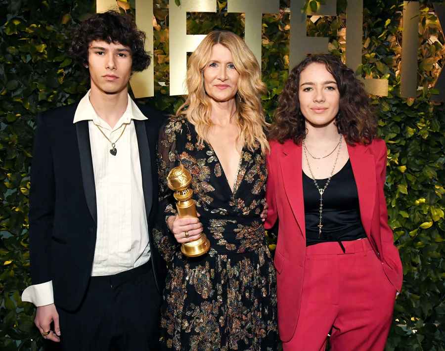 Laura Dern and Children Ellery Harper and Jaya Harper Golden Globes 2020 After Parties
