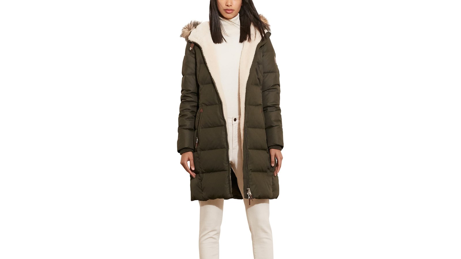 Lauren Ralph Lauren Quilted Faux Fur Trim Parka