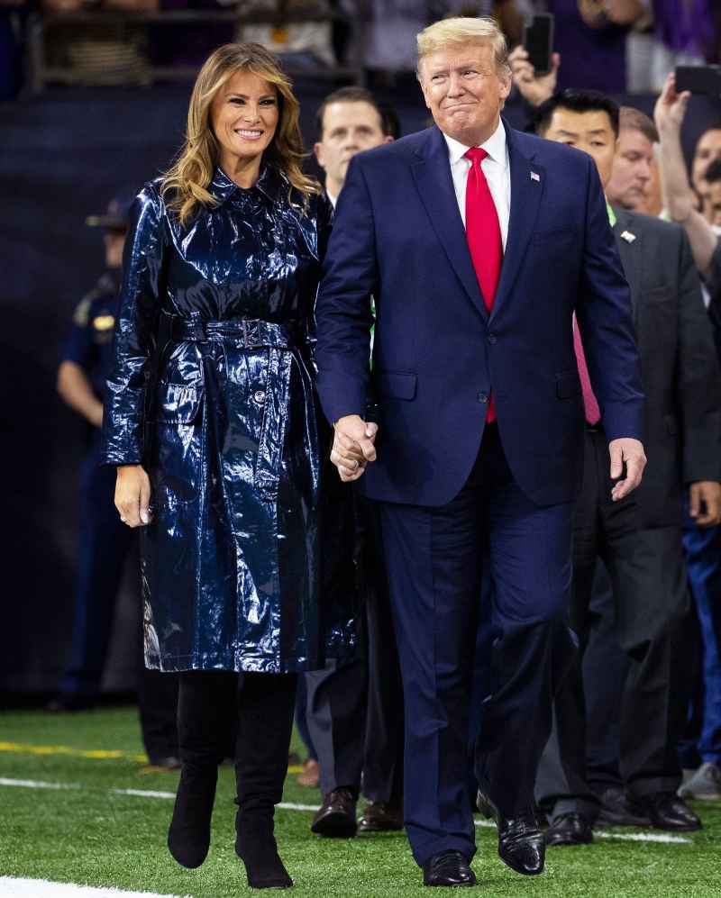 Melania Trump Leather Trench Coat January 13, 2020