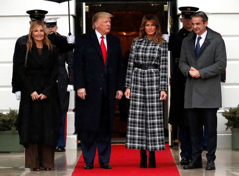 Melania Trump Plaid Coat Dress January 7, 2020