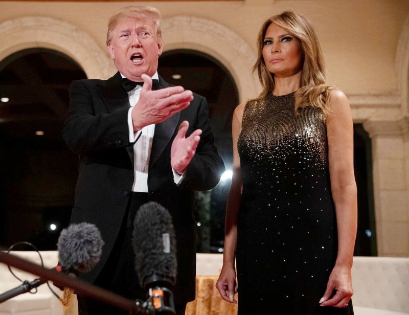 Melania Trump Rings in the New Year Wearing Givenchy Dress