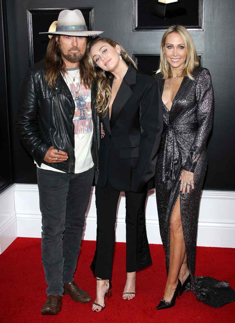Miley Cyrus, Letitia Cyrus, Billy Ray Cyrus Stars Who Brought Family Members to the Grammy Awards