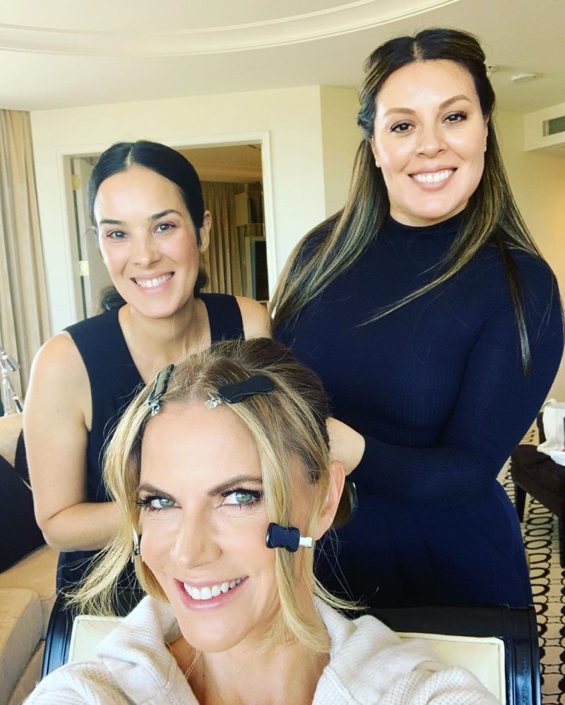 Natalie Morales See the Stars Getting Ready for the Golden Globes