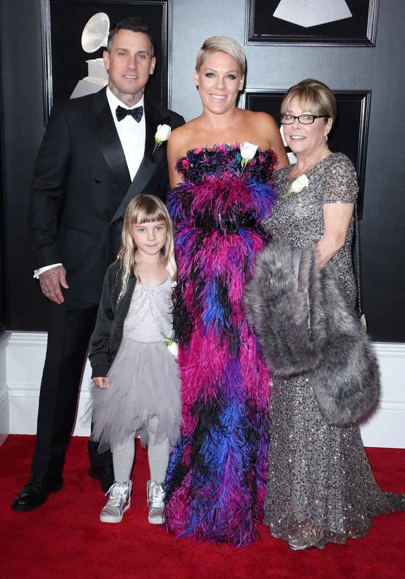 Pink, Carey Hart, Willow Sage Hart and Judith Moore Stars Who Brought Family Members to the Grammy Awards