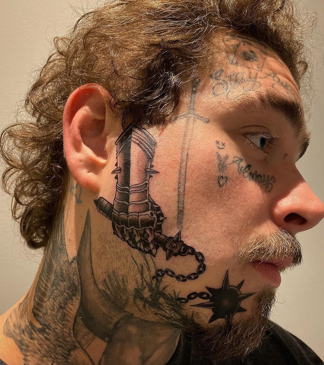 Post Malone Temporary Tattoos for Cosplayers and Fans Face Tattoos H   Frenzy Flare