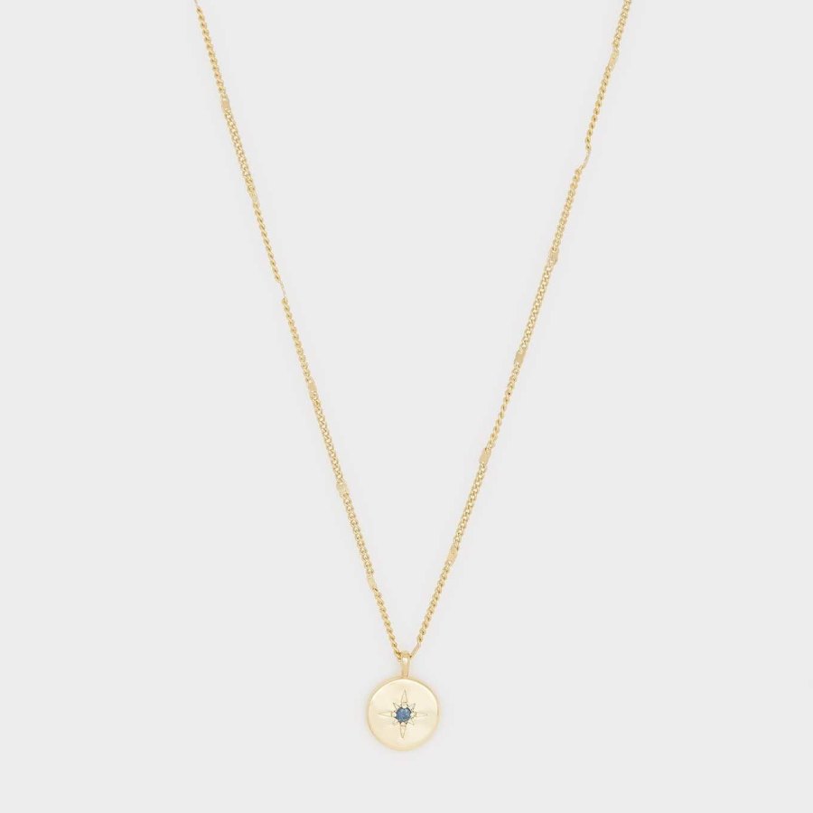 Power Birthstone Coin Necklace (September)