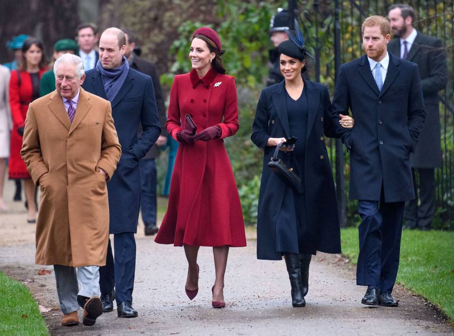 Prince Charles, Prince William, Catherine Duchess of Cambridge, Meghan Duchess of Sussex and Prince Harry