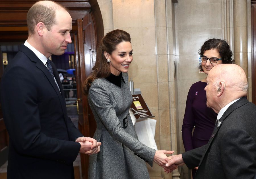 Prince William and Duchess Kate Catherine Duchess of Cambridge Middleton Attend Event Honoring Holocaust Survivors