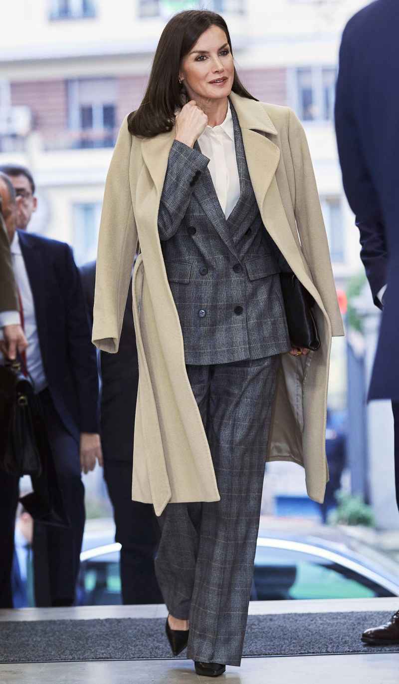 Queen Letizia Plaid Suit January 16, 2020