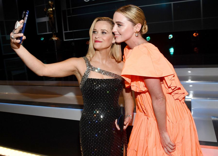 Reese Witherspoon and Kathryn Newton Taking a Selfie Inside the SAG Awards 2020
