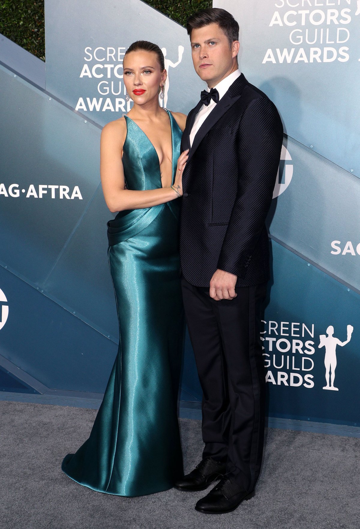 Sag Awards 2020 Scarlet Johansson Attends With Colin Jost