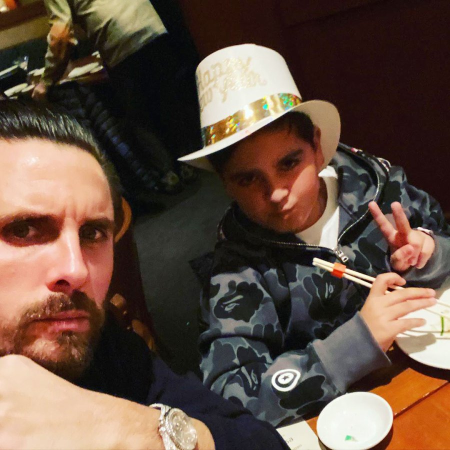 Scott Disick and Mason How the Stars Celebrated New Years Eve 2020