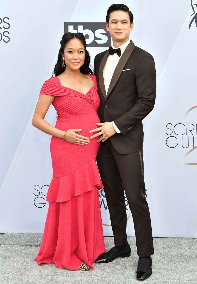 Shelby Rabara and Harry Shum Jr. Pregnant Stars Show Baby Bumps at SAG Awards