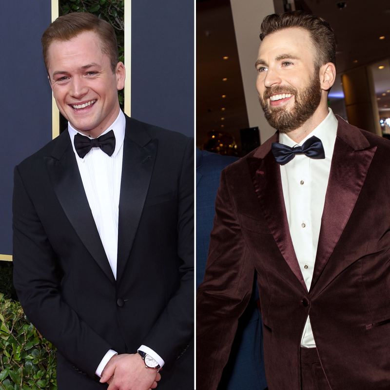 Taron Egerton and Chris Evans What You Didn't See on TV Golden Globes 2020