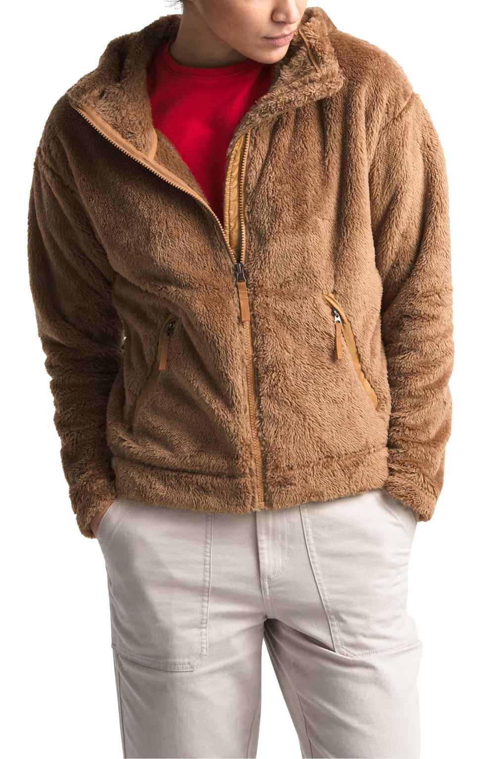 The North Face Furry Fleece Hooded Jacket (Cedar Brown)