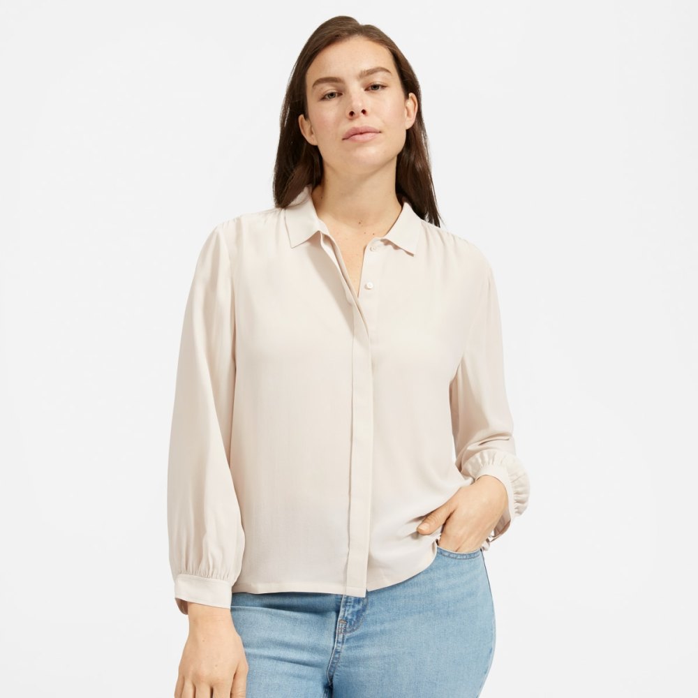 The Shirred Silk Shirt