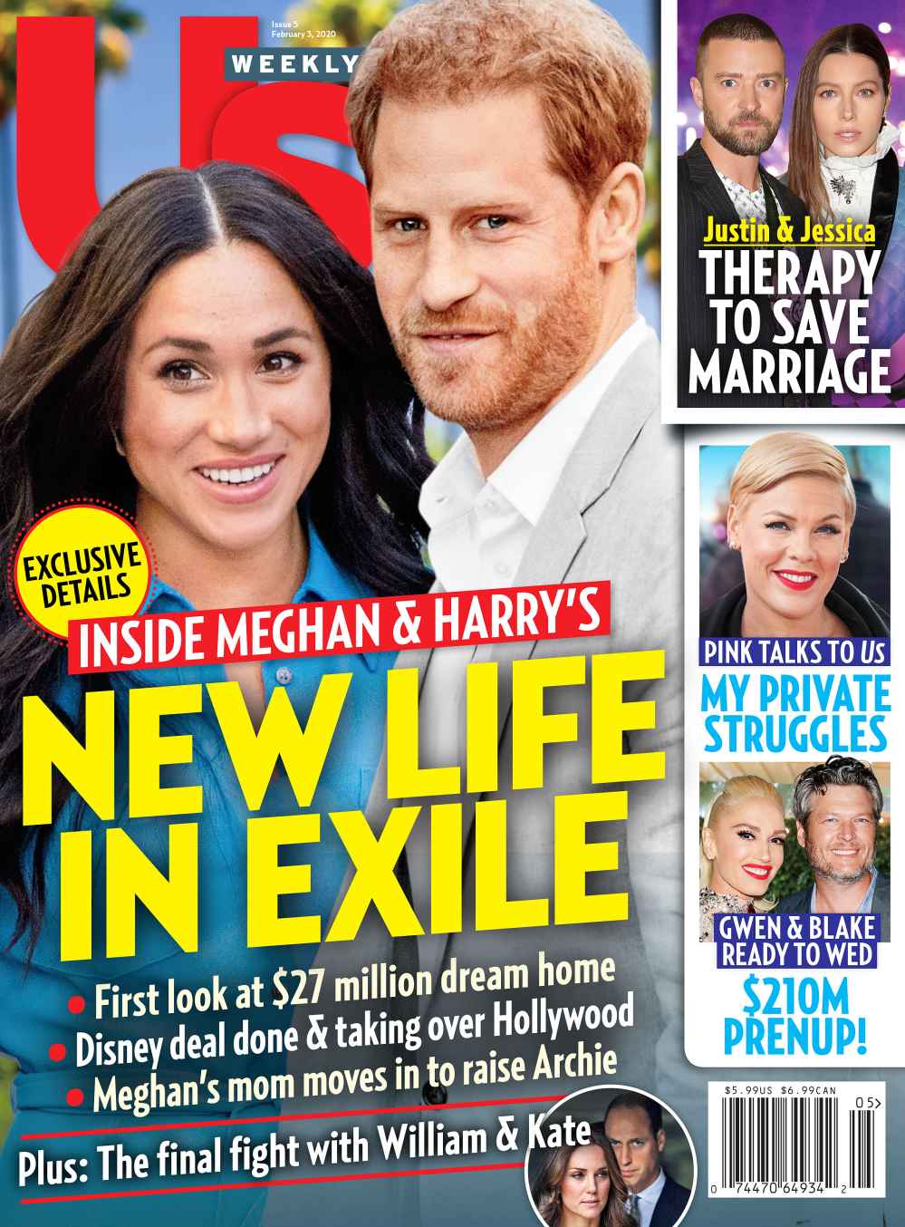 Us Weekly Cover Issue 0520 Meghan Markle and Prince Harry New Life in Exile