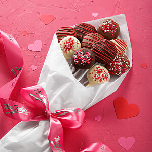 Valentine’s Day Belgian Chocolate-Covered Nibblers Bouquet