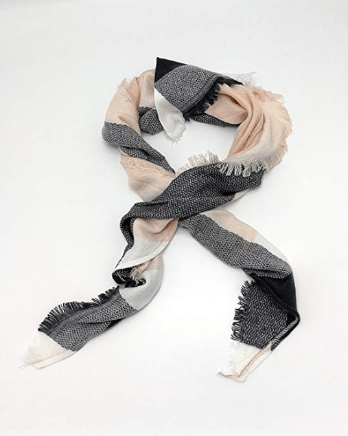 Wander Agio Womens Knit Plaid Triangle Scarf