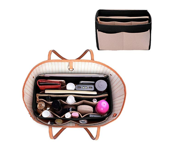 ZTUJO Purse Organizer Insert (Beige and Black)