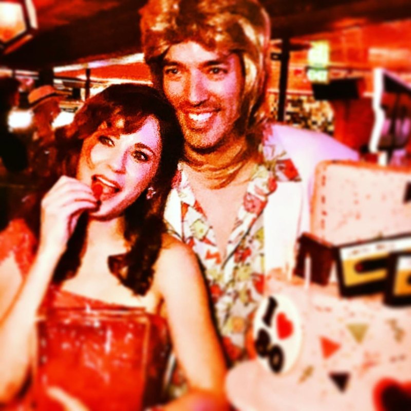 Zooey Deschanel Celebrates Her Birthday With Jonathan Scott at '80s-Themed Party