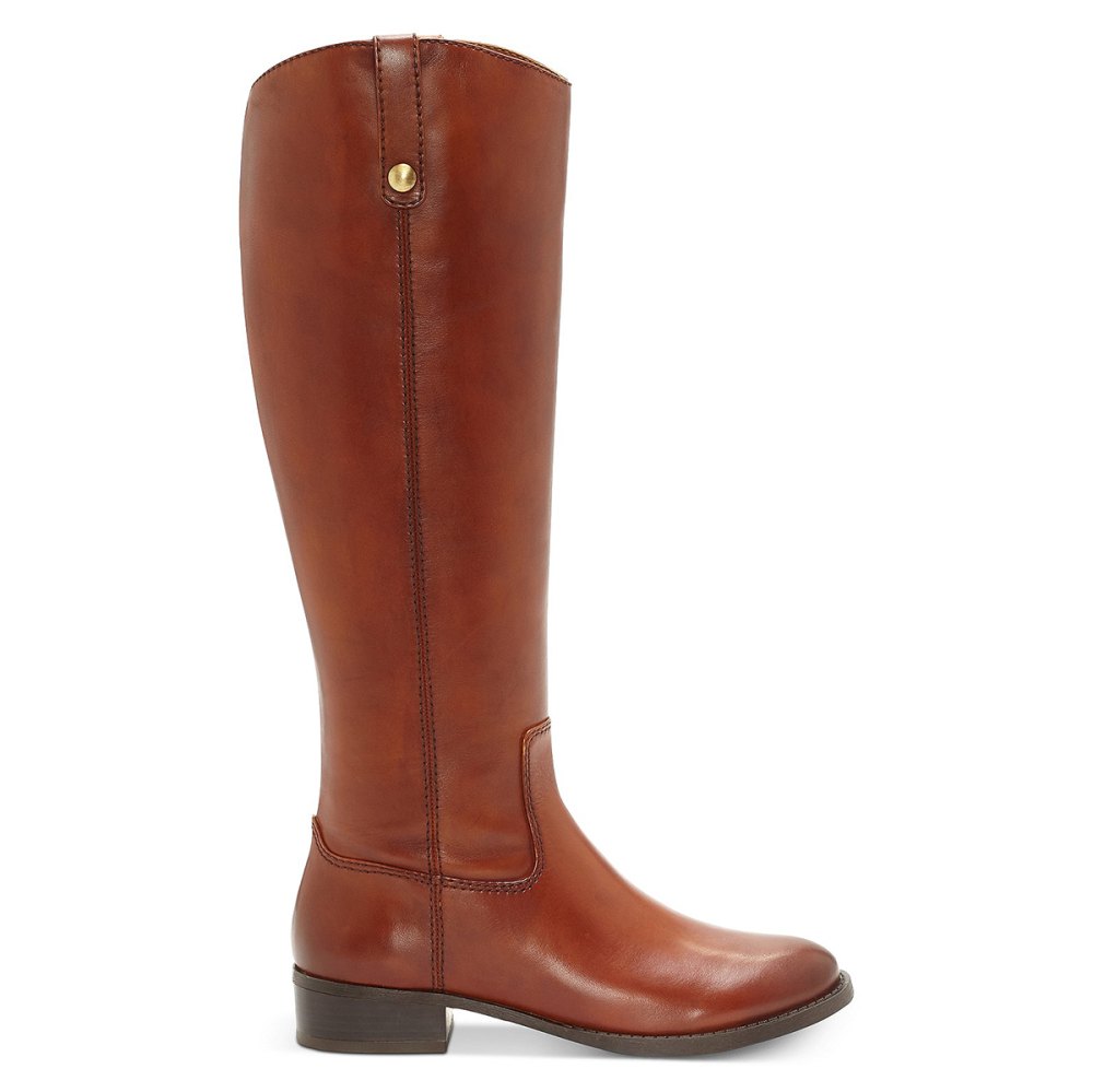 INC Fawne Wide-Calf Riding Leather Boots