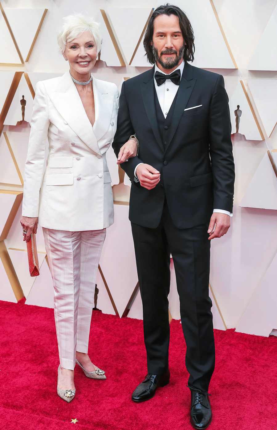 Keanu Reeves and his mother Patricia Taylor Stars Bring Family Members to 2020 Oscars