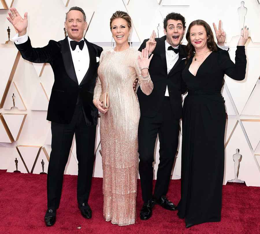 Tom Hanks Rita Wilson Truman Hanks and Elizabeth Hanks Stars Bring Family Members to 2020 Oscars