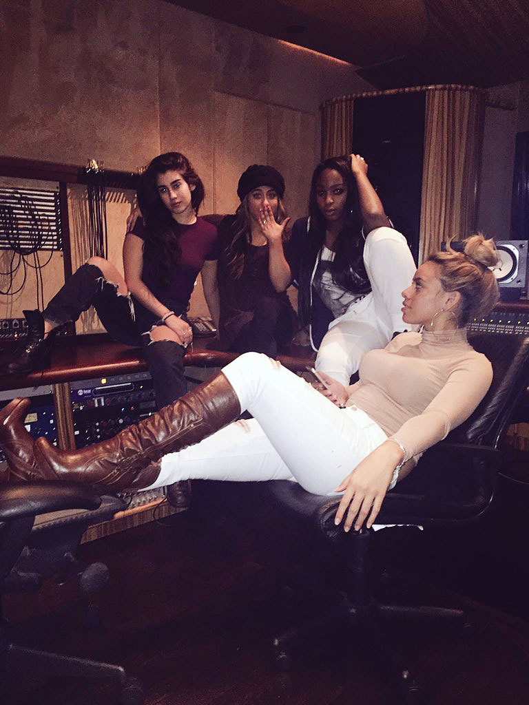 Fifth Harmony in recording studio without Camila Cabello Fifth Harmony and Camila Cabello Drama Through the Years
