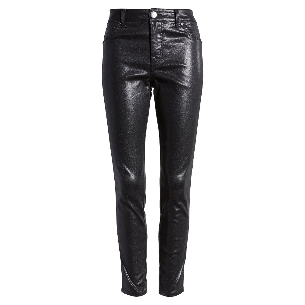 1822 Denim Shimmer Coated High Waist Ankle Skinny Jeans
