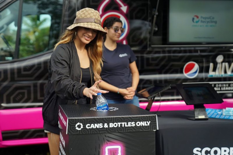 Ally Brooke spotted recycling at the PepsiCo Recycling Roadster