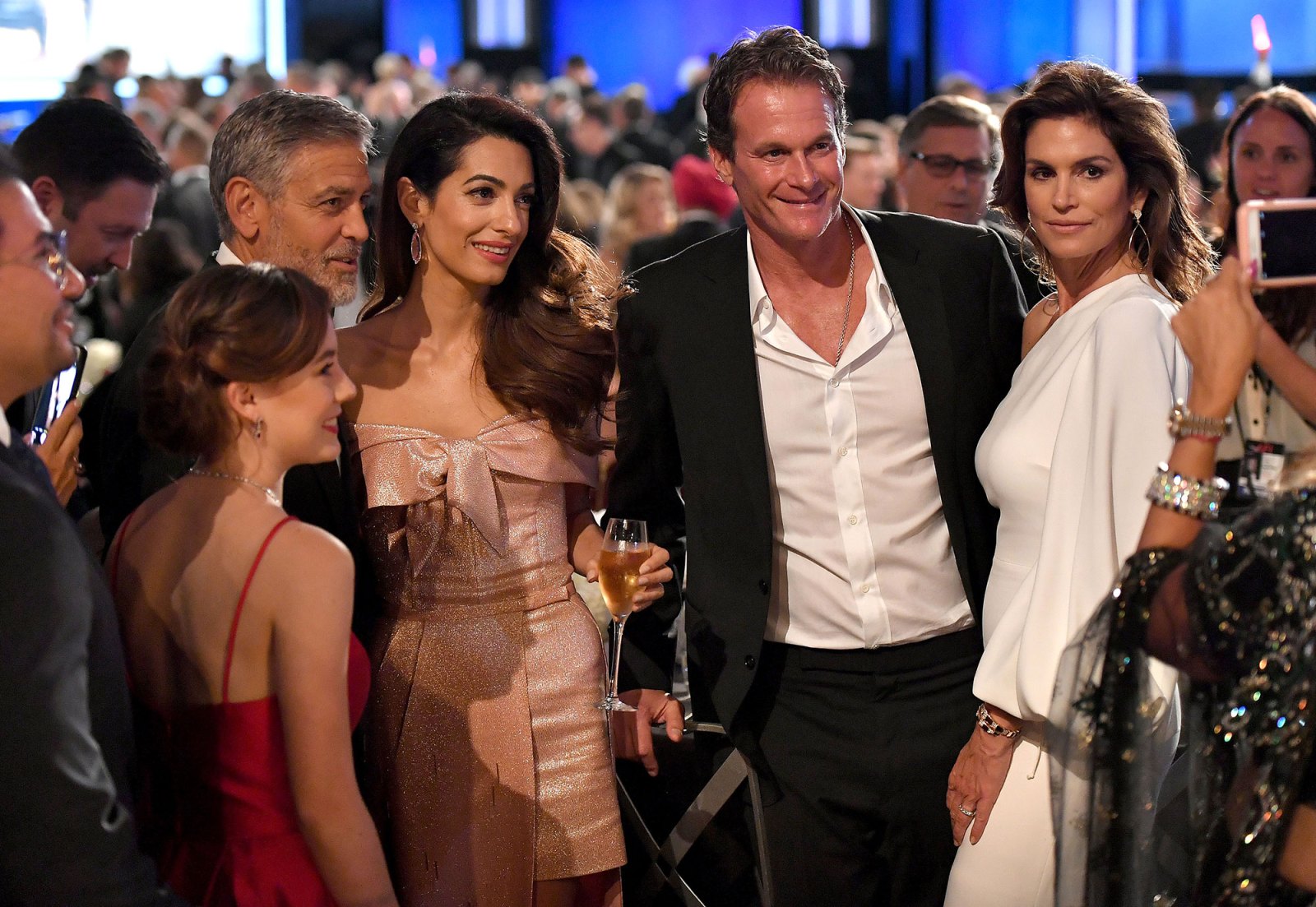 Amal Clooney, George Clooney, Rande Gerber and Cindy Crawford AFI Life Achievement Award Gala