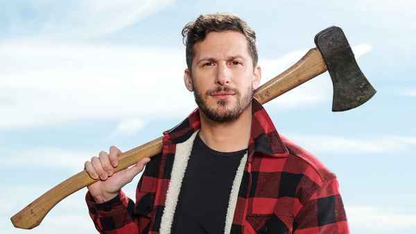 Andy Samberg Men’s Journal Holding Axe