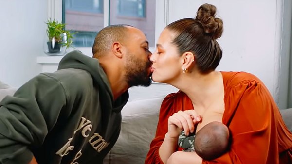 Justin Ervin and Ashley Graham Breast-Feeding Newborn Son Isaac