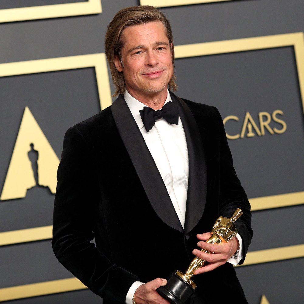 Brad Pitt Press Room Supporting Actor Once Upon a Time in Hollywood Oscars 2020
