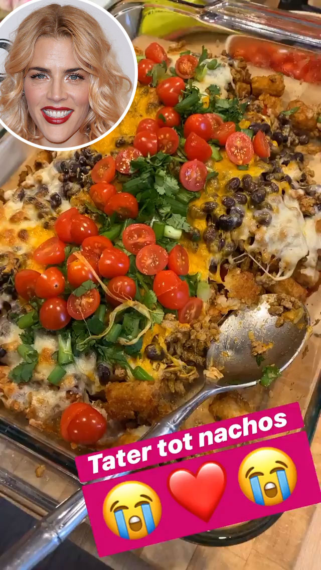 Busy Philipps Tater Tot Nachos Stars Share What They Ate on Super Bowl Sunday 2020