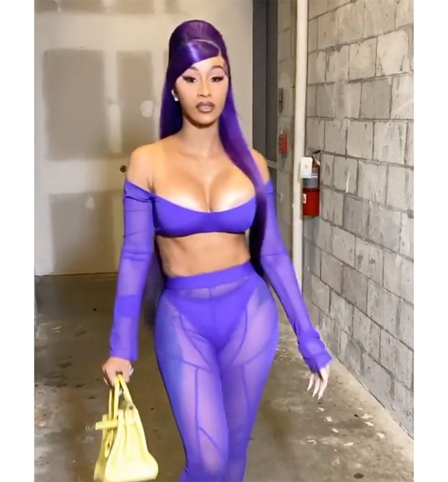Cardi B Purple Wig Instagram