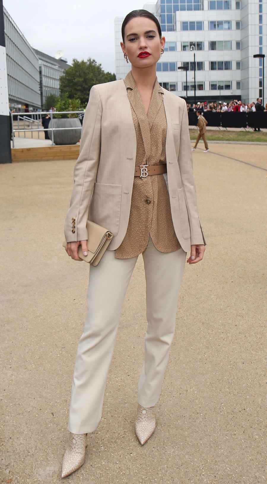 Celebs Wearing Burberry - Lily James