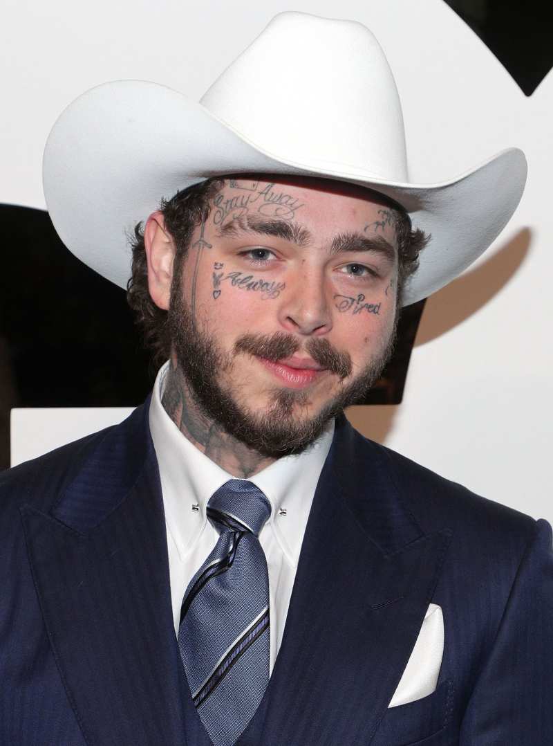 Celebs With Face Tattoos - Post Malone