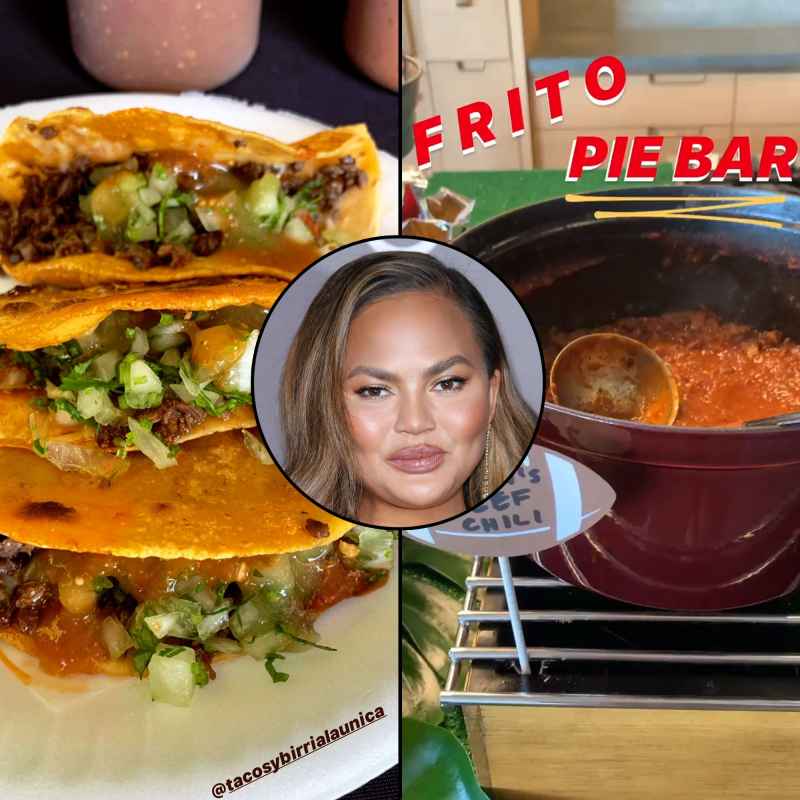 Chrissy Teigen taco and Fritto Pie Stars Share What They Ate on Super Bowl Sunday 2020