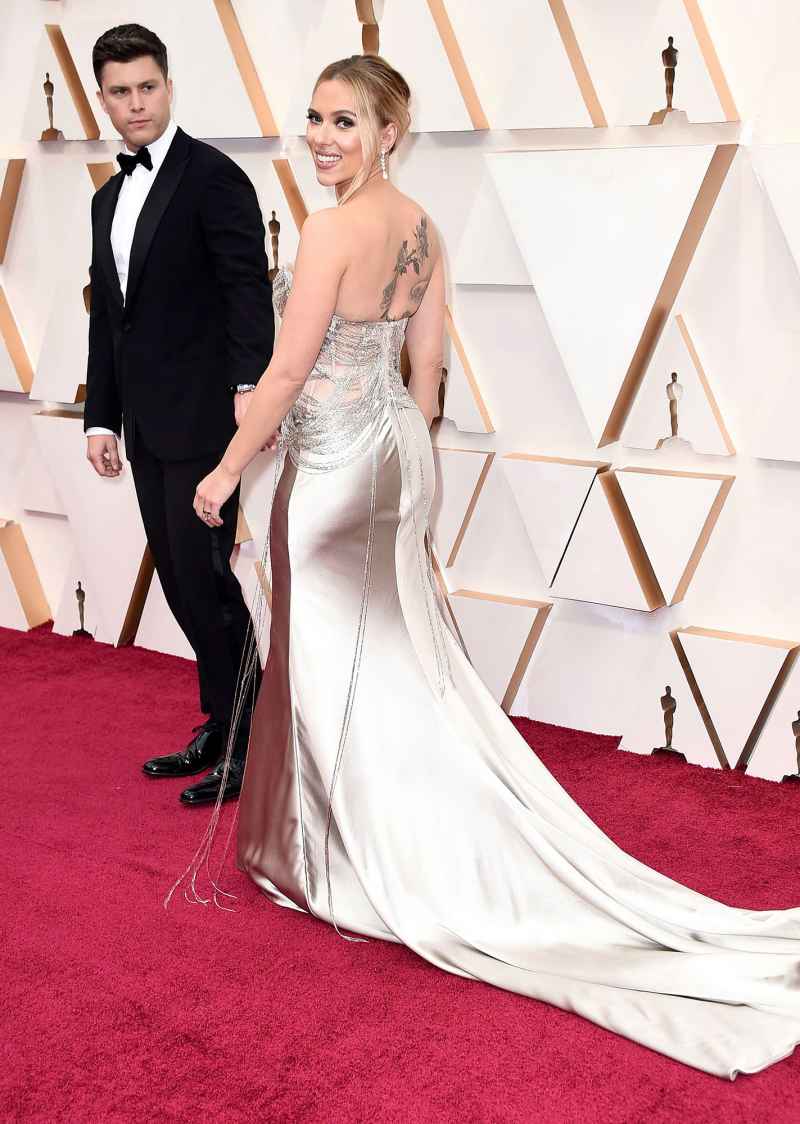 Colin Jost and Scarlett Johansson Couples PDA Academy Awards Oscars 2020
