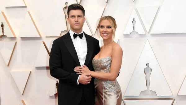 Colin Jost and Scarlett Johansson Couples PDA Academy Awards Oscars 2020