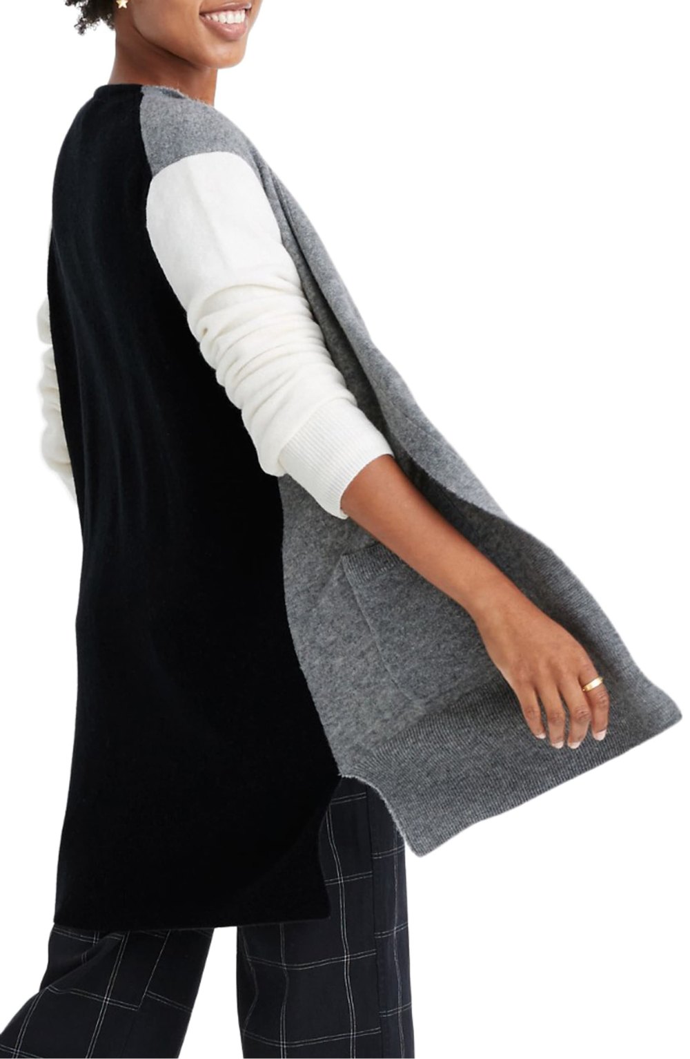 Madewell Colorblock Kent Cardigan Sweater
