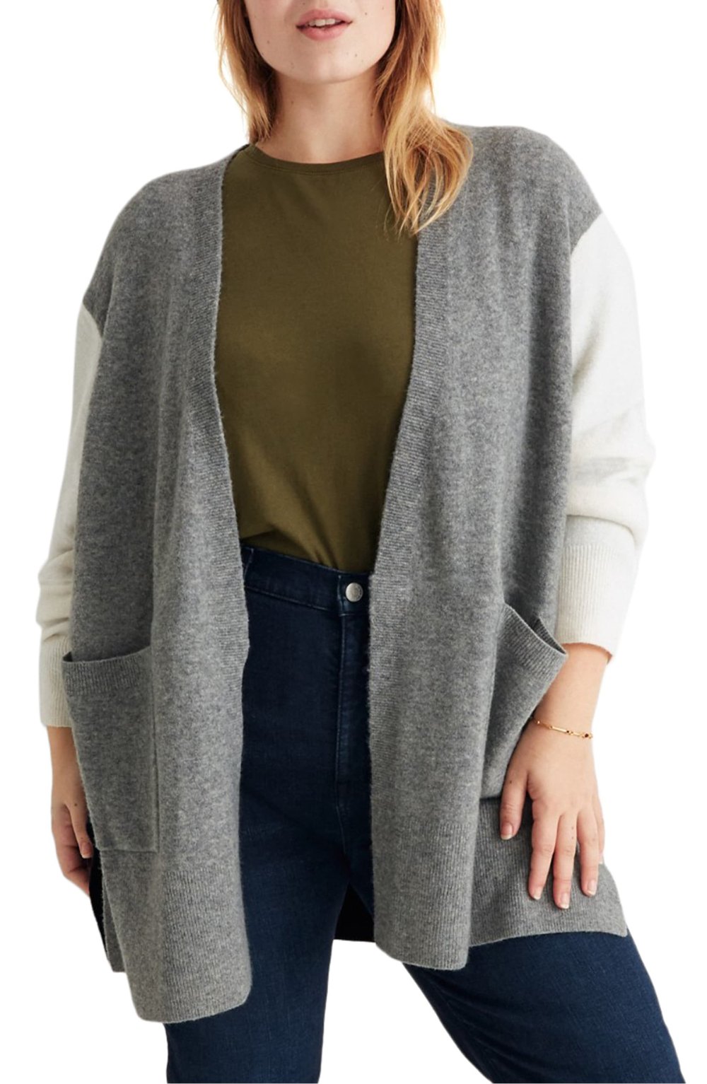 Madewell Colorblock Kent Cardigan Sweater