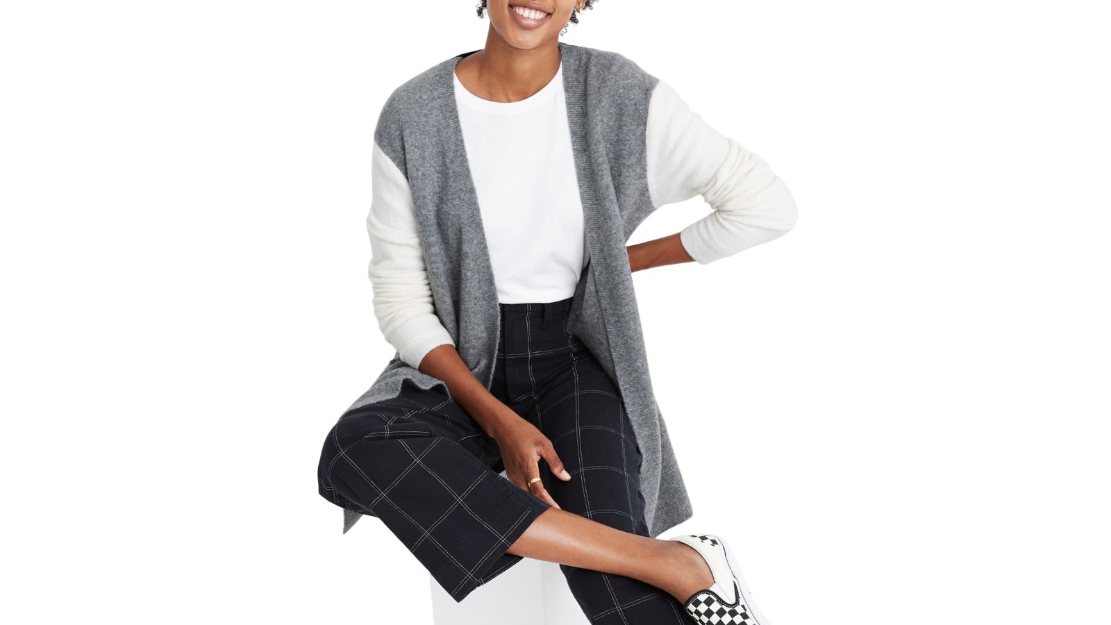 Madewell Colorblock Kent Cardigan Sweater