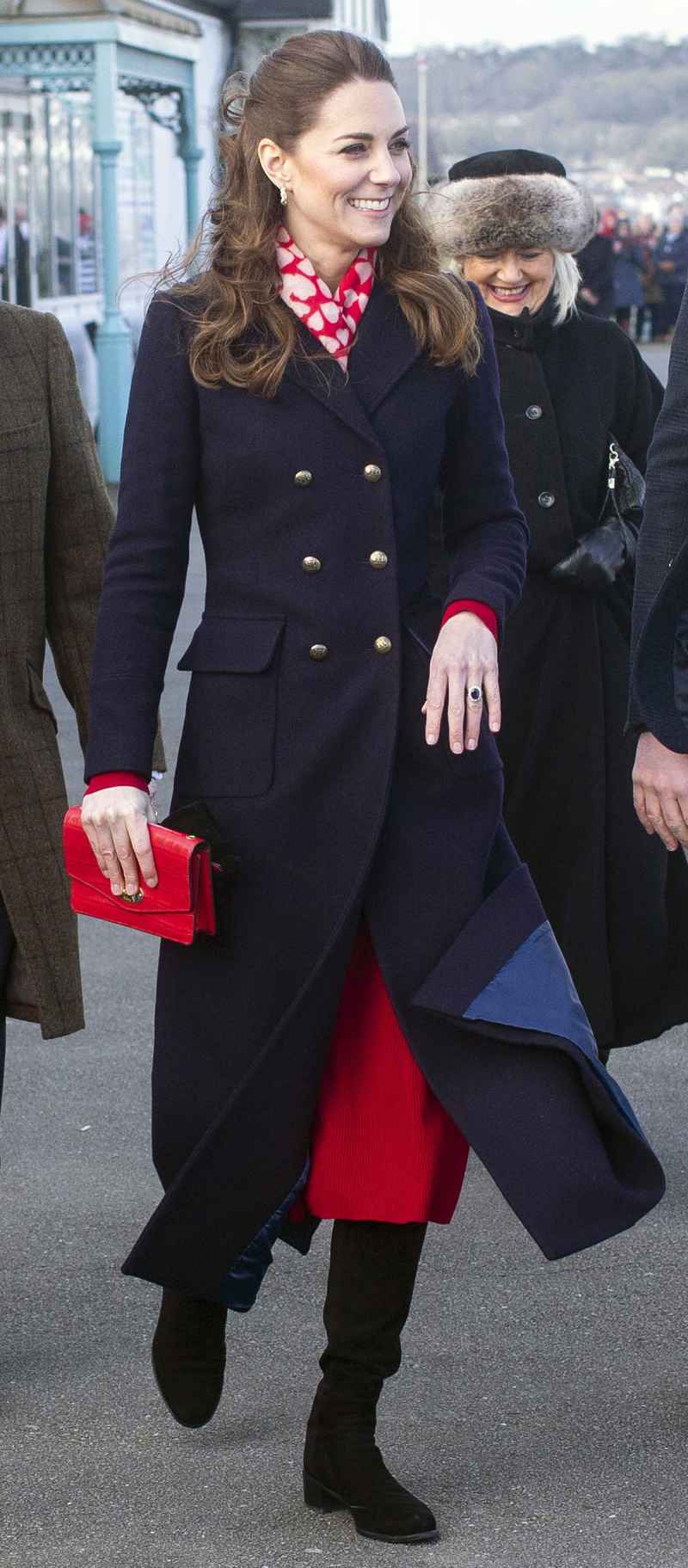 Duchess Kate Sleek Blue Coat February 4, 2020