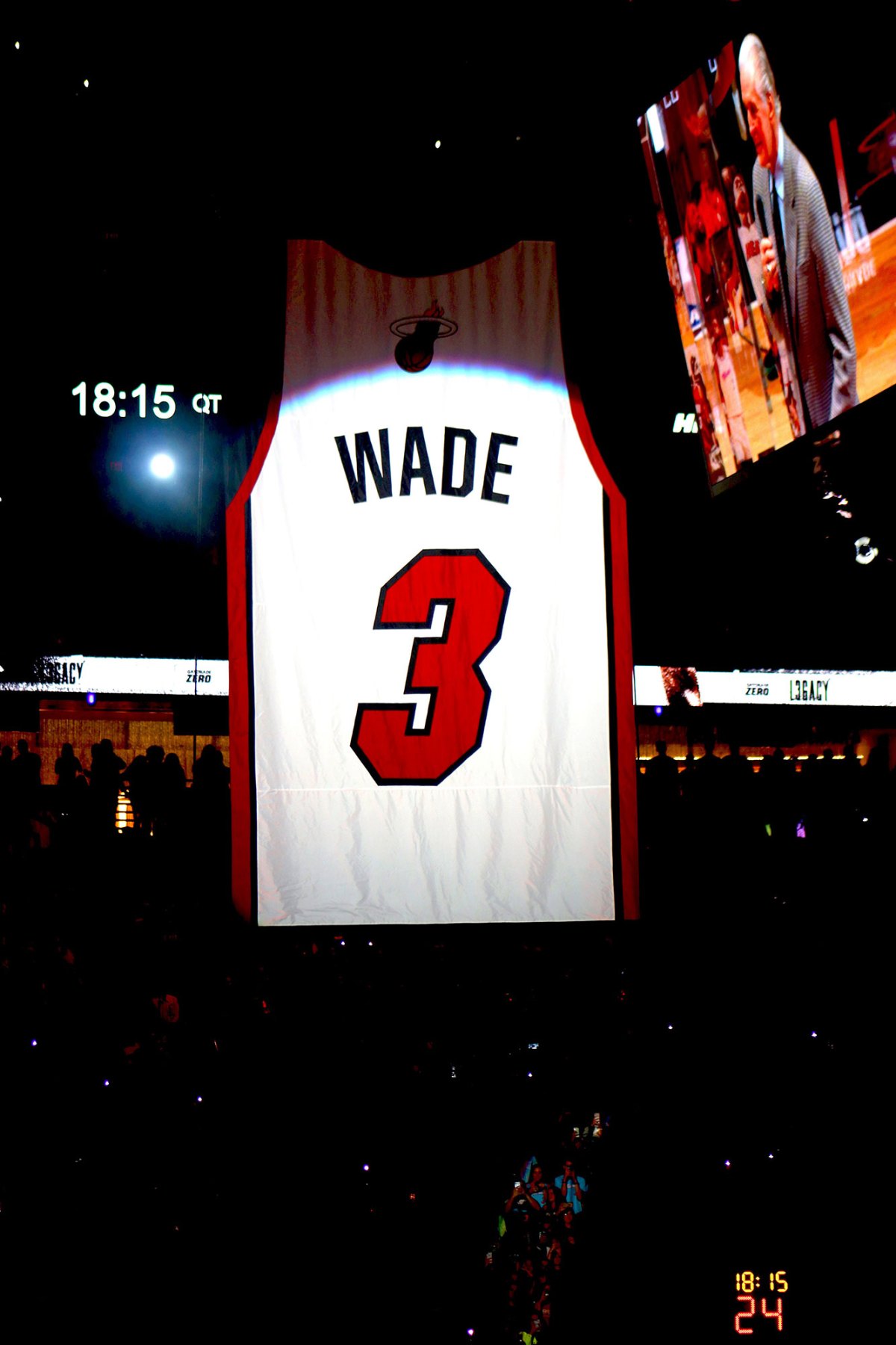 Wade jersey retired in memorable ceremony