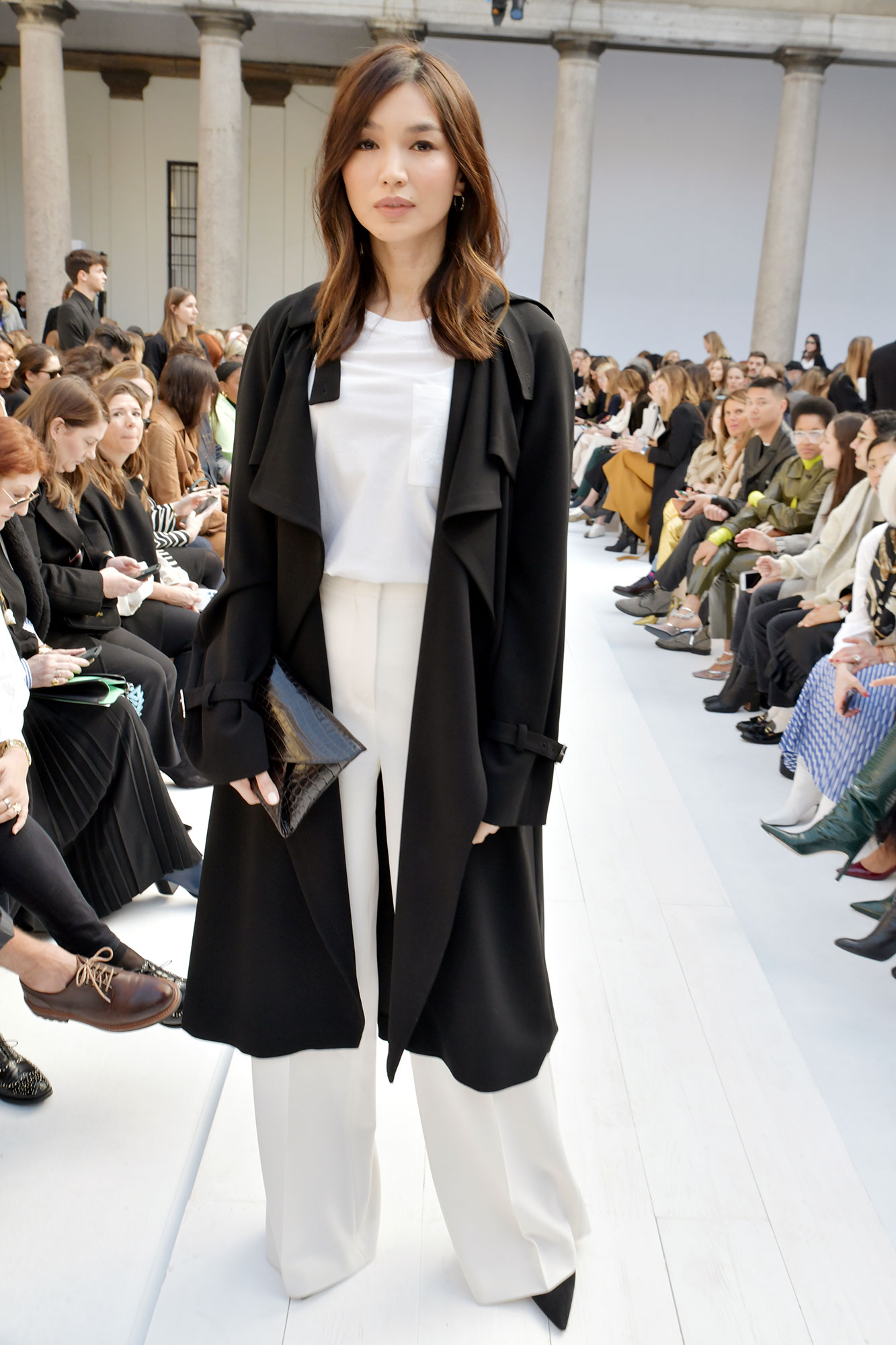Gemma Chan Celebrity Fashion Front Row at Milan Fashion Week Fall-Winter 2020