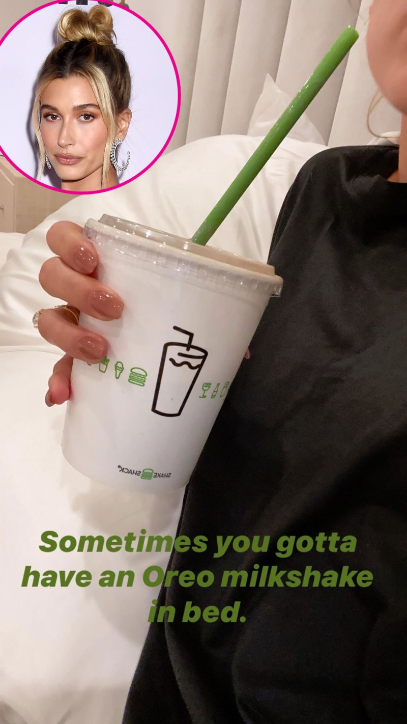 Hailley Bieber Shake Shake Stars Share What They Ate on Super Bowl Sunday 2020